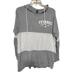 Titanic Hoodie Womens Sz L Long Sleeve Spirit Jersey Basix Of America Tshirt